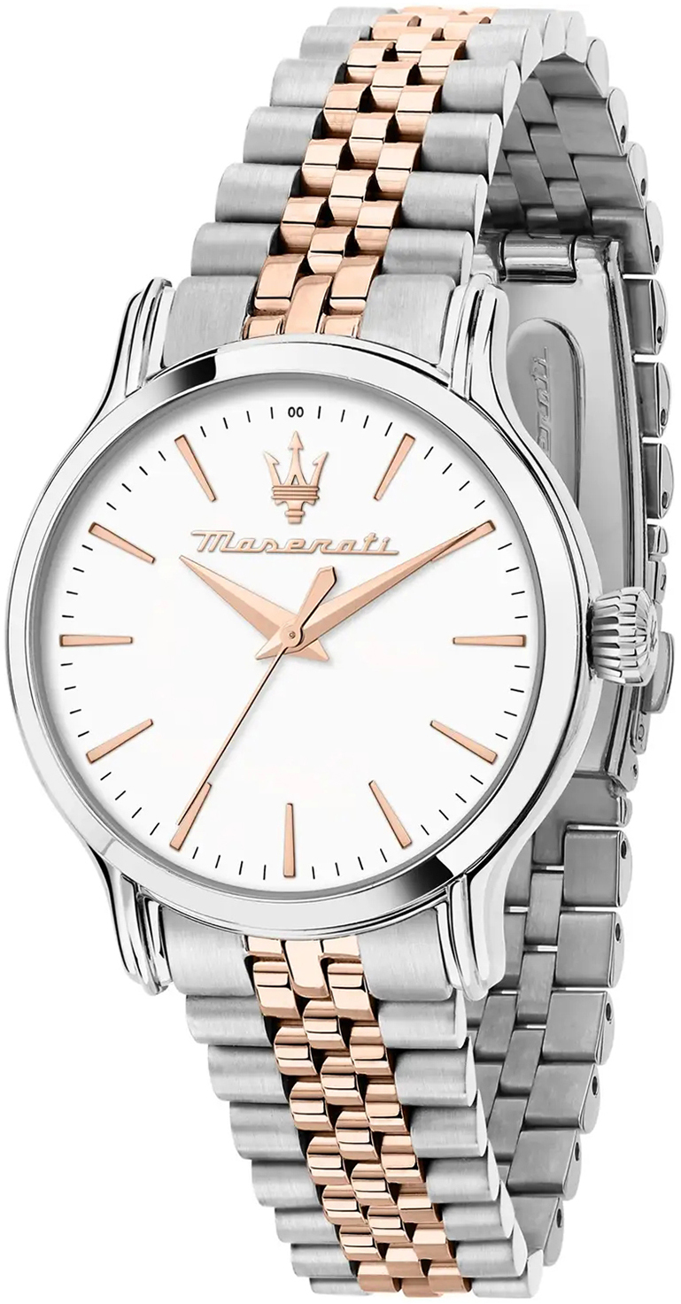 Maserati Damklocka R8853118520 Epoca Vit/Roséguldstonat stål Ø34 mm - Maserati