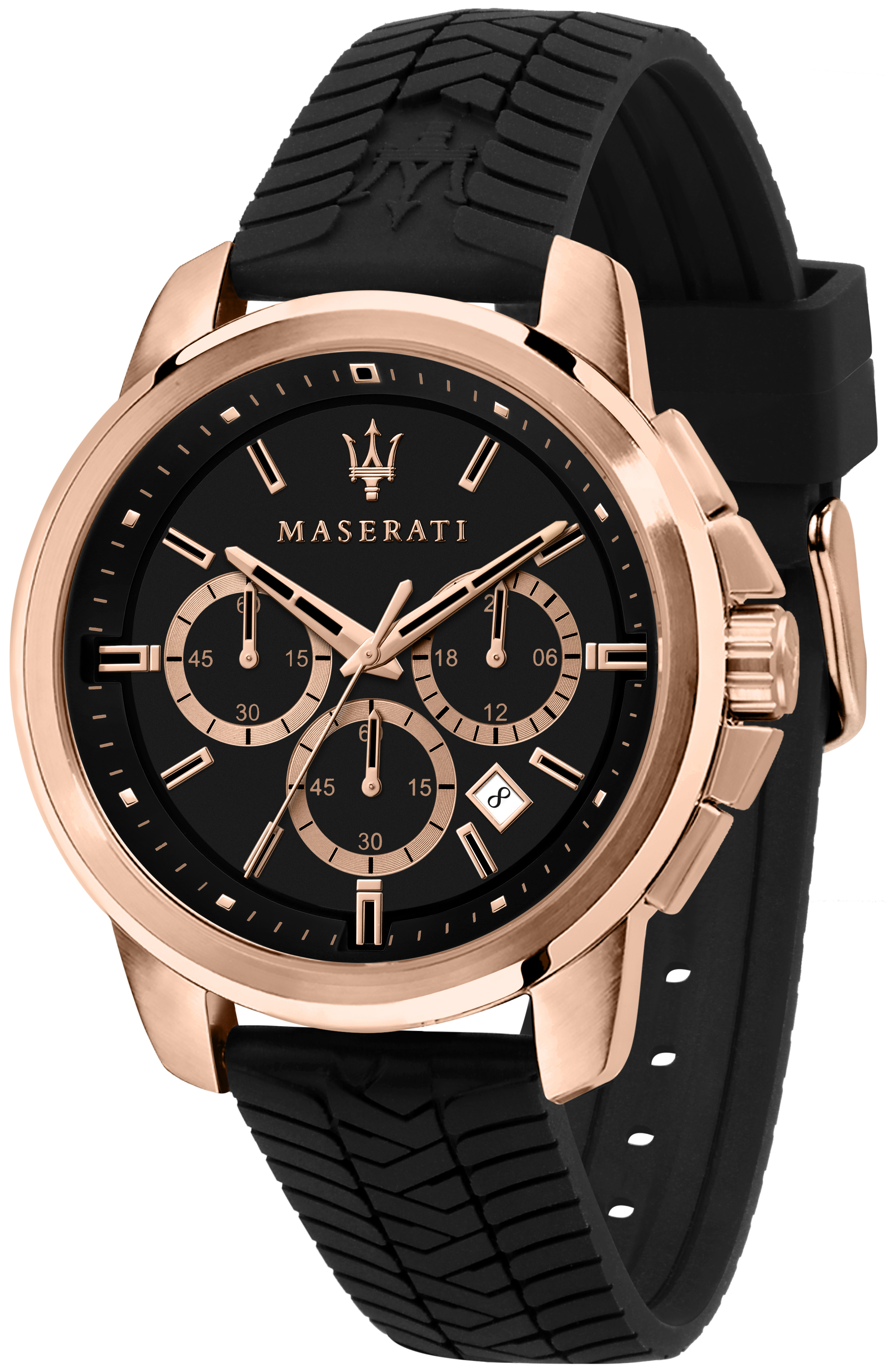 Maserati Herrklocka R8871621012 Successo Svart/Gummi Ø44 mm - Maserati