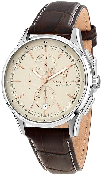 Maserati Herrklocka R8871624010 Sorpasso Beige/Läder Ø42 mm - Maserati