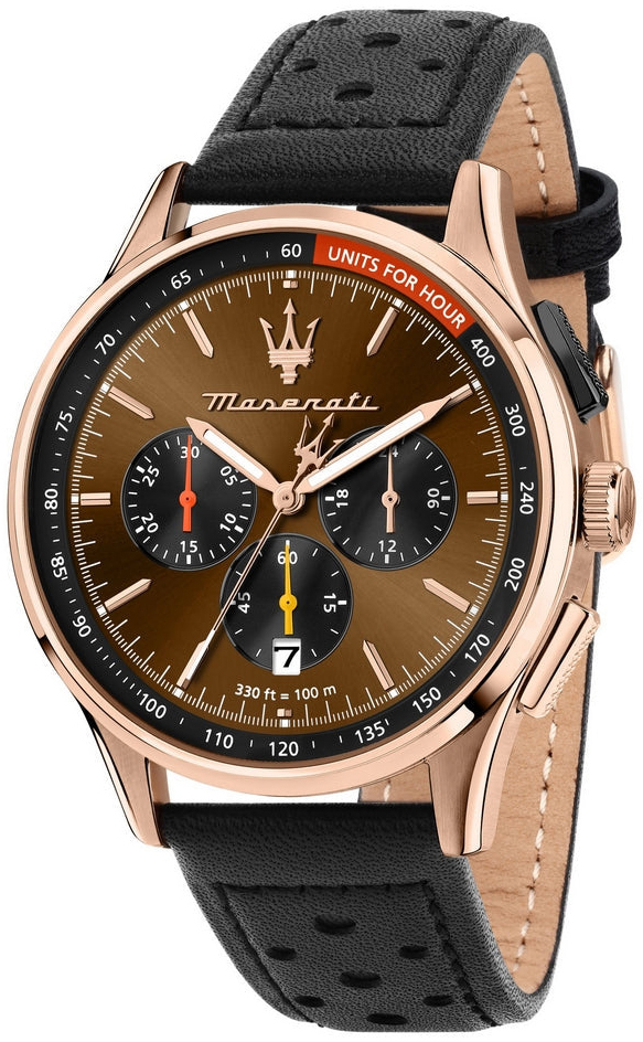 Maserati Herrklocka R8871624011 Sorpasso Brun/L&auml;der &Oslash;42 mm