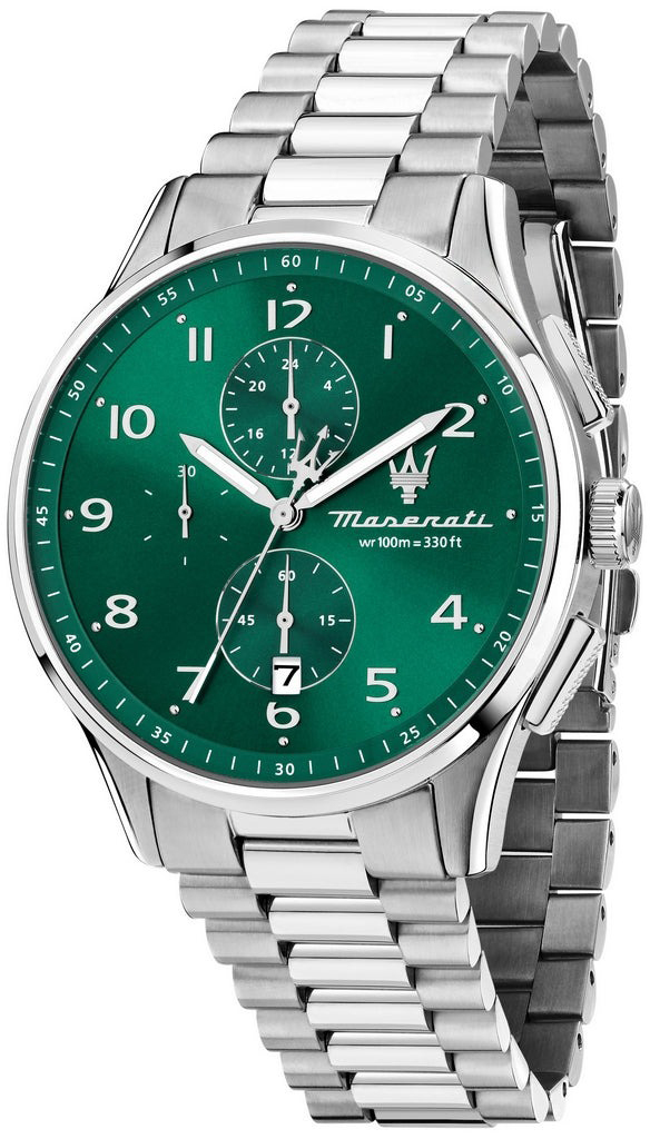Maserati Herrklocka R8873624006 Sorpasso Gr&ouml;n/St&aring;l &Oslash;42 mm