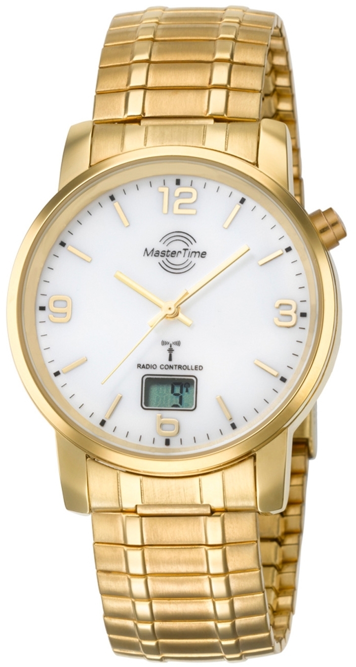 Master Time Herrklocka MTGA-10312-12M Funk Basic Vit/Gulguldtonat - Master Time