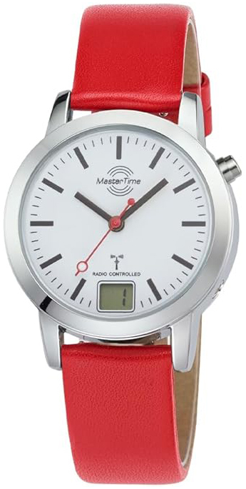 Master Time Damklocka MTGA-10918-11L Super Power Vit/L&auml;der &Oslash;34 mm