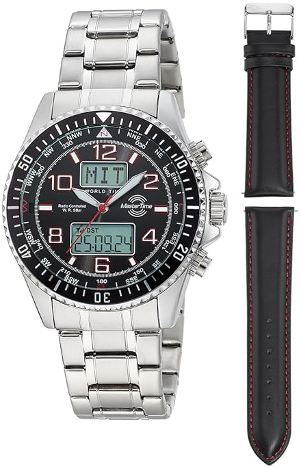 Master Time Herrklocka MTGA-10920-22M Radio Controlled Svart/Stål - Master Time