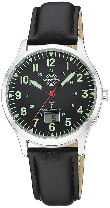 Master Time Herrklocka MTGA-10957-22L Super Power Svart/L&auml;der &Oslash;41 mm