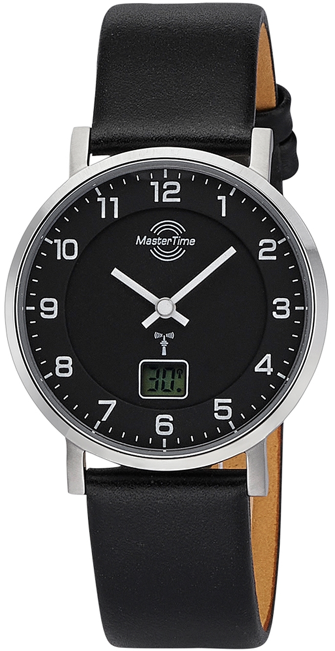 Master Time Damklocka MTLS-10739-22L Funk Advanced Svart/Läder Ø36 - Master Time