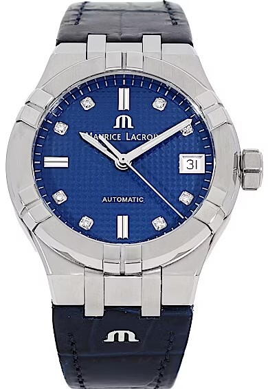 Maurice Lacroix Damklocka AI6006-SS001-450-1 Aikon Blå/Läder Ø35 mm - Maurice Lacroix