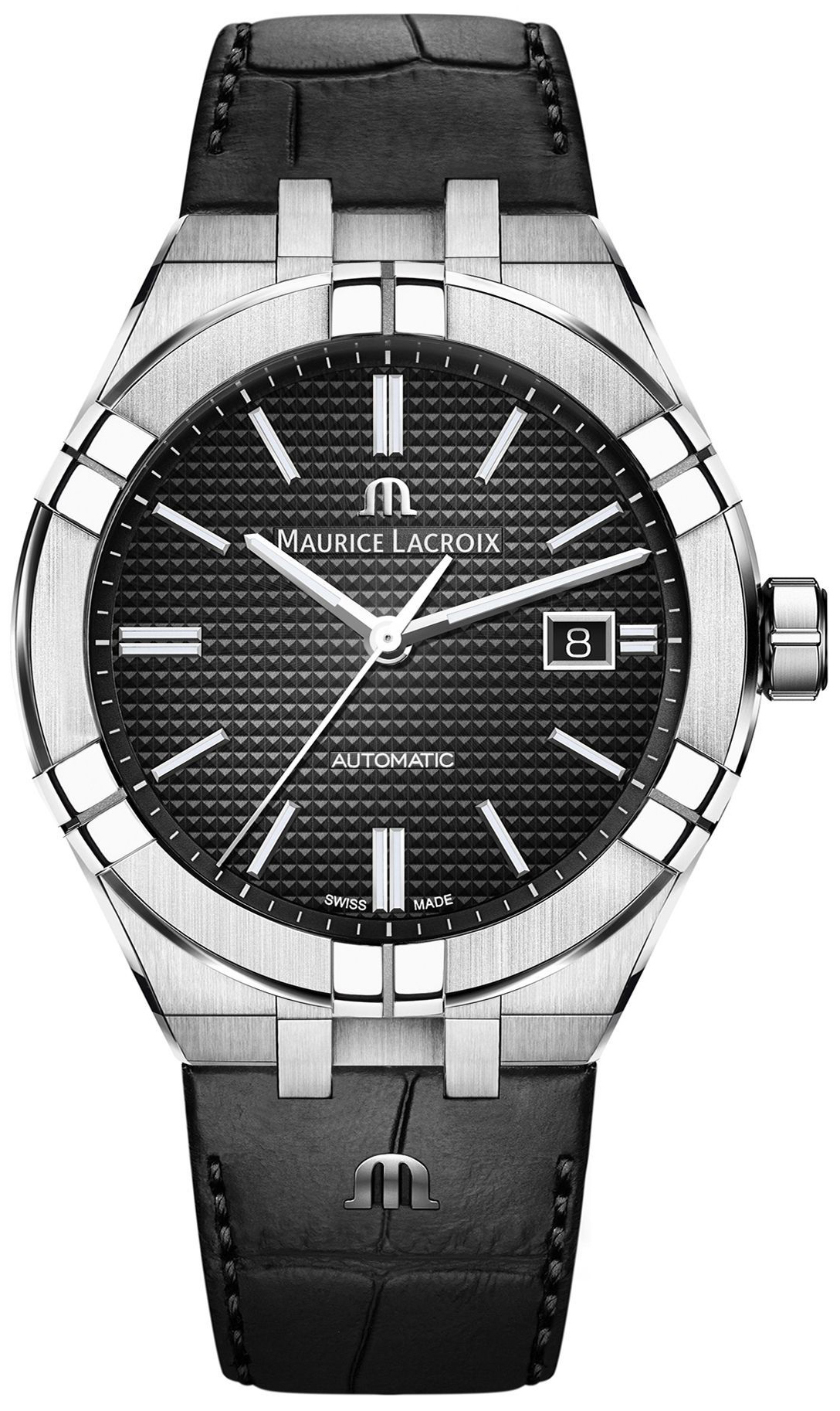 Maurice Lacroix Herrklocka AI6008-SS001-330-1 Aikon Svart/Läder Ø42 - Maurice Lacroix