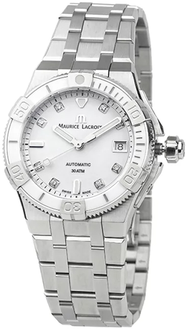 Maurice Lacroix Damklocka AI6057-SS00F-150-F Aikon Vit/Stål Ø38 mm - Maurice Lacroix