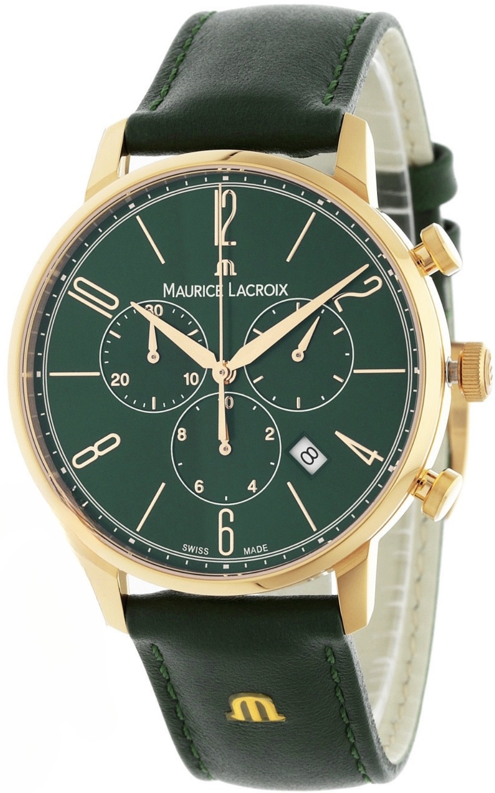 Maurice Lacroix Herrklocka EL1098-PVP01-620-5 Eliros Grön/Läder - Maurice Lacroix