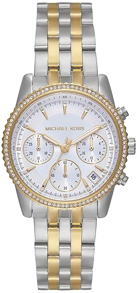 Michael Kors Damklocka MK7532 Ritz Silverfärgad/Gulguldtonat stål - Michael Kors