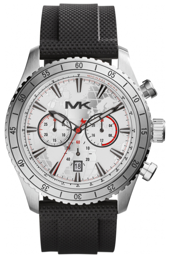 Michael Kors Herrklocka MK8353 Silverfärgad/Gummi Ø45 mm - Michael Kors