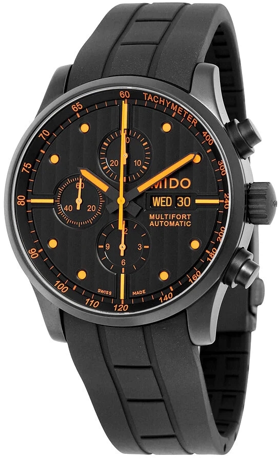 Mido Herrklocka M005.614.37.051.01 Multifort Svart/Gummi Ø44 mm - Mido