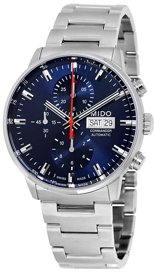 Mido Herrklocka M016.414.11.041.00 Commander Blå/Stål Ø42.5 mm - Mido