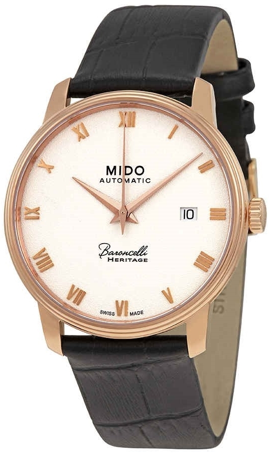 Mido Herrklocka M027.407.36.013.00 Baroncelli Vit/Läder Ø39 mm - Mido
