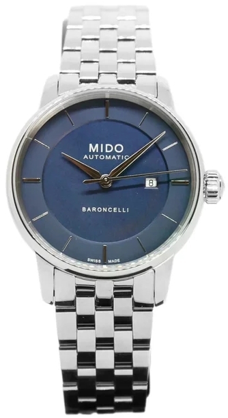 Mido Damklocka M037.207.11.041.00 Baroncelli Bl&aring;/St&aring;l &Oslash;30 mm