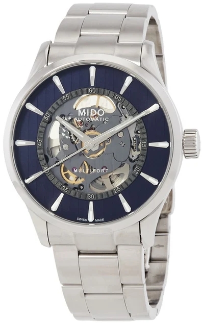 Mido Herrklocka M038.436.11.041.00 Multifort Bl&aring;/St&aring;l &Oslash;42 mm