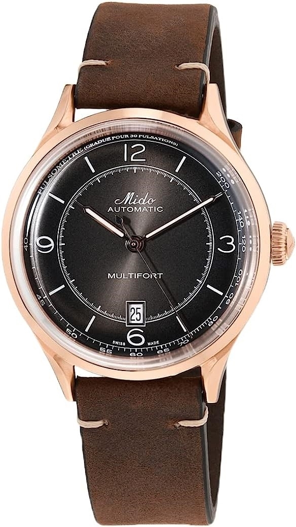 Mido Herrklocka M040.407.36.060.00 Multifort Grå/Läder Ø40 mm - Mido