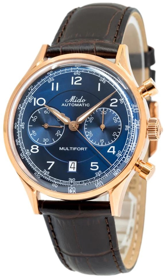 Mido Herrklocka M040.427.36.042.00 Multifort Blå/Läder Ø42 mm - Mido