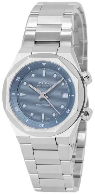 Mido Herrklocka M047.507.11.081.00 Multifort Gr&aring;/St&aring;l &Oslash;40 mm