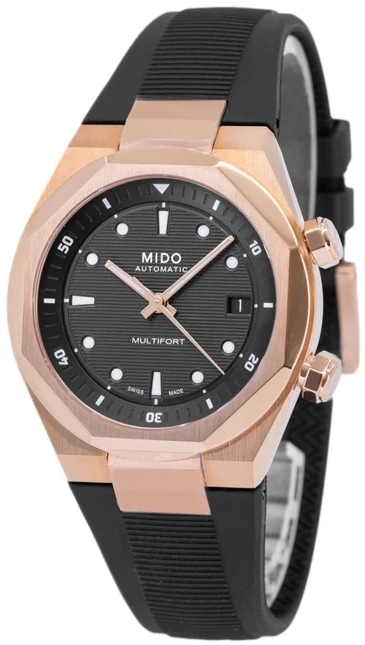 Mido Herrklocka M047.507.37.051.00 Multifort Svart/Gummi &Oslash;40 mm
