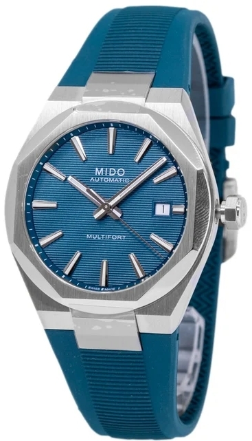Mido Herrklocka M055.507.17.091.00 Multifort Gr&ouml;n/Gummi &Oslash;40 mm