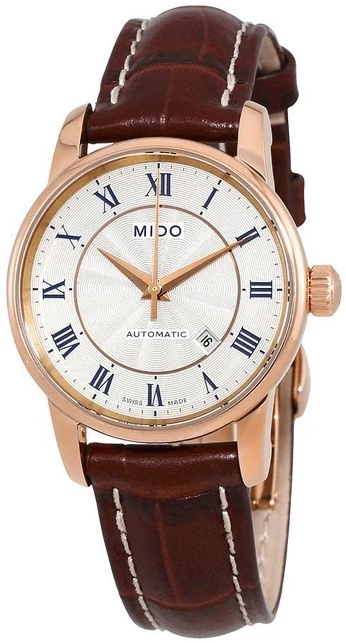 Mido Damklocka M76.0.022.18 Baroncelli Silverf&auml;rgad/L&auml;der &Oslash;29 mm