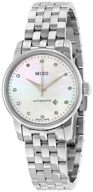Mido Damklocka M76.0.046.91 Baroncelli Vit/St&aring;l &Oslash;29 mm