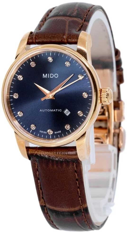 Mido Damklocka M7600.3.65.8 Baroncelli Blå/Läder Ø29 mm - Mido