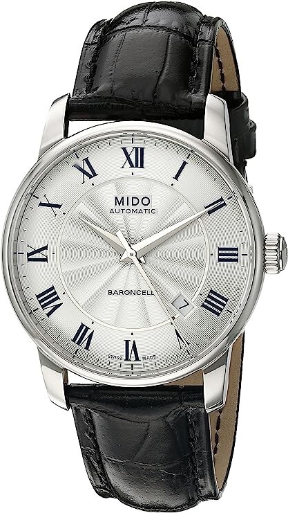 Mido Herrklocka M8600.4.21.4 Baroncelli Silverfärgad/Läder Ø38 mm - Mido