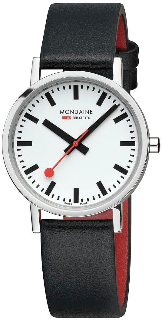 Mondaine Damklocka A660.30314.11SBBV Classic Vit/L&auml;der &Oslash;36 mm