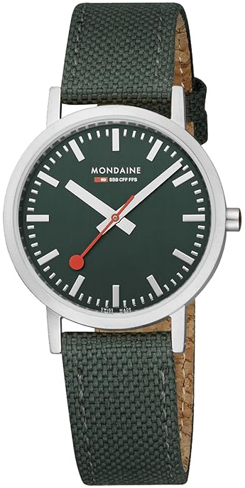Mondaine Damklocka A660.30314.60SBF Classic Gr&ouml;n/L&auml;der &Oslash;36 mm