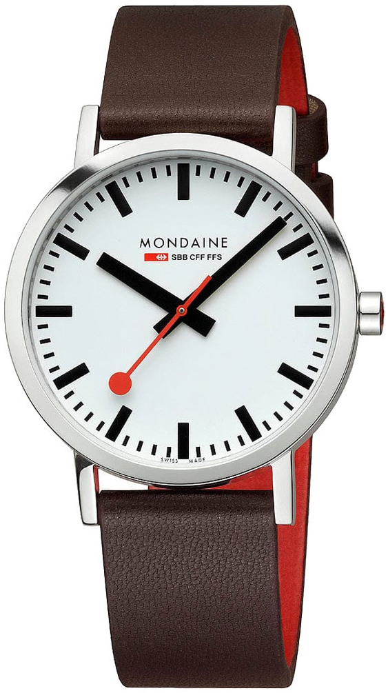 Mondaine A660.30360.11SBGV Classic Vit/Läder Ø40 mm - Mondaine