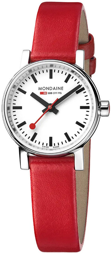 Mondaine Damklocka MSE.26110.LCV Evo2 Vit/Läder Ø26 mm - Mondaine