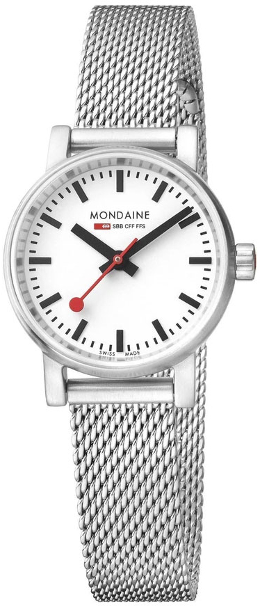 Mondaine Damklocka MSE.26110.SM Evo2 Vit/Stål Ø26 mm - Mondaine