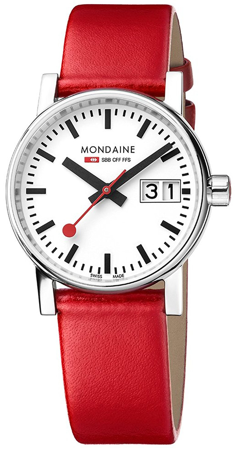 Mondaine Damklocka MSE.30210.LC Vit/Läder Ø30 mm - Mondaine