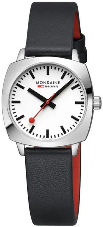 Mondaine Damklocka MSL.31110.LBV Cushion Vit/Läder - Mondaine