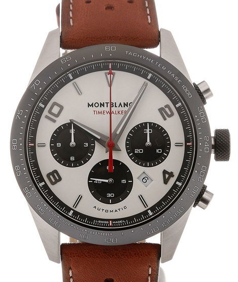 Montblanc Herrklocka 118488 Timewalker Vit/Läder Ø43 mm - Montblanc