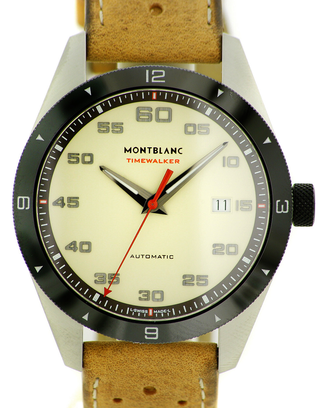 Montblanc Herrklocka 118494 Timewalker Antikvit/Läder Ø41 mm - Montblanc