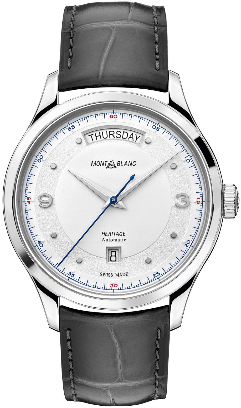 Montblanc Herrklocka 119947 Heritage Silverfärgad/Läder Ø39 mm - Montblanc