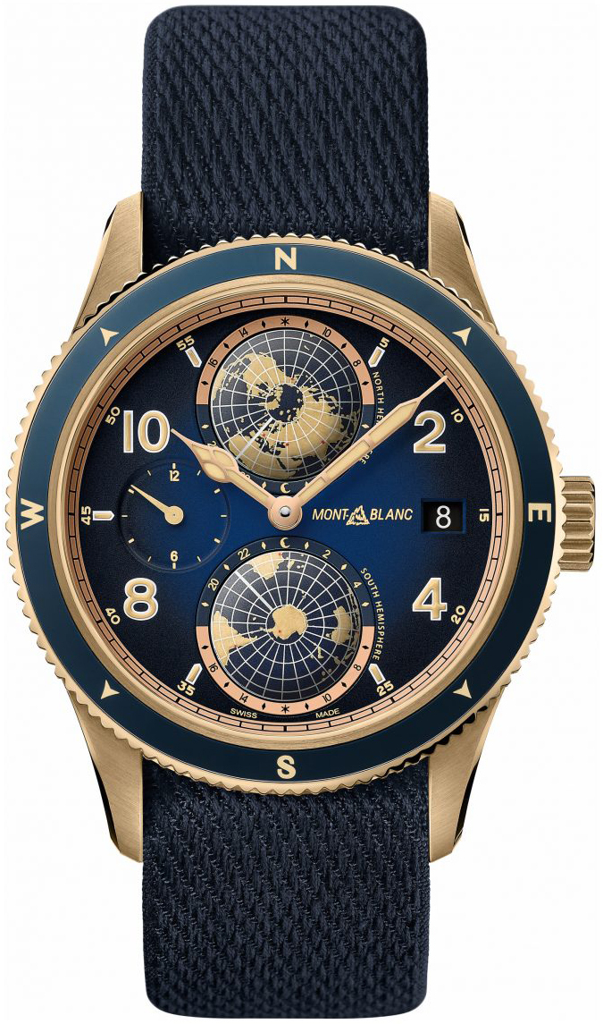 Montblanc 1858 Herrklocka 126361 Blå/Textil Ø42 mm - Montblanc