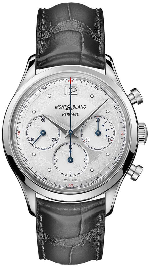 Montblanc Herrklocka 128670 Heritage Silverfärgad/Läder Ø40 mm - Montblanc