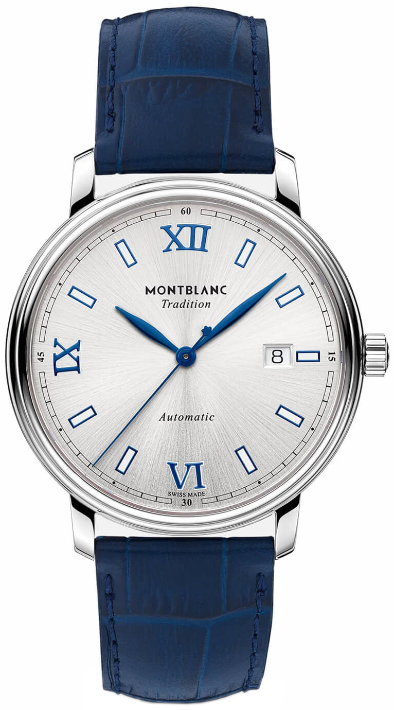 Montblanc Herrklocka 129285 Tradition Silverfärgad/Läder Ø40 mm - Montblanc