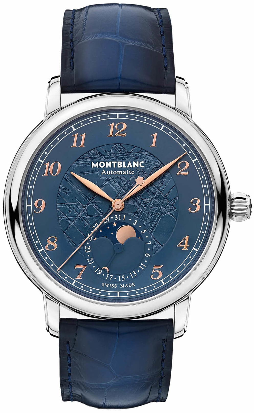 Montblanc Herrklocka 129630 Star Legacy Blå/Läder Ø42 mm - Montblanc