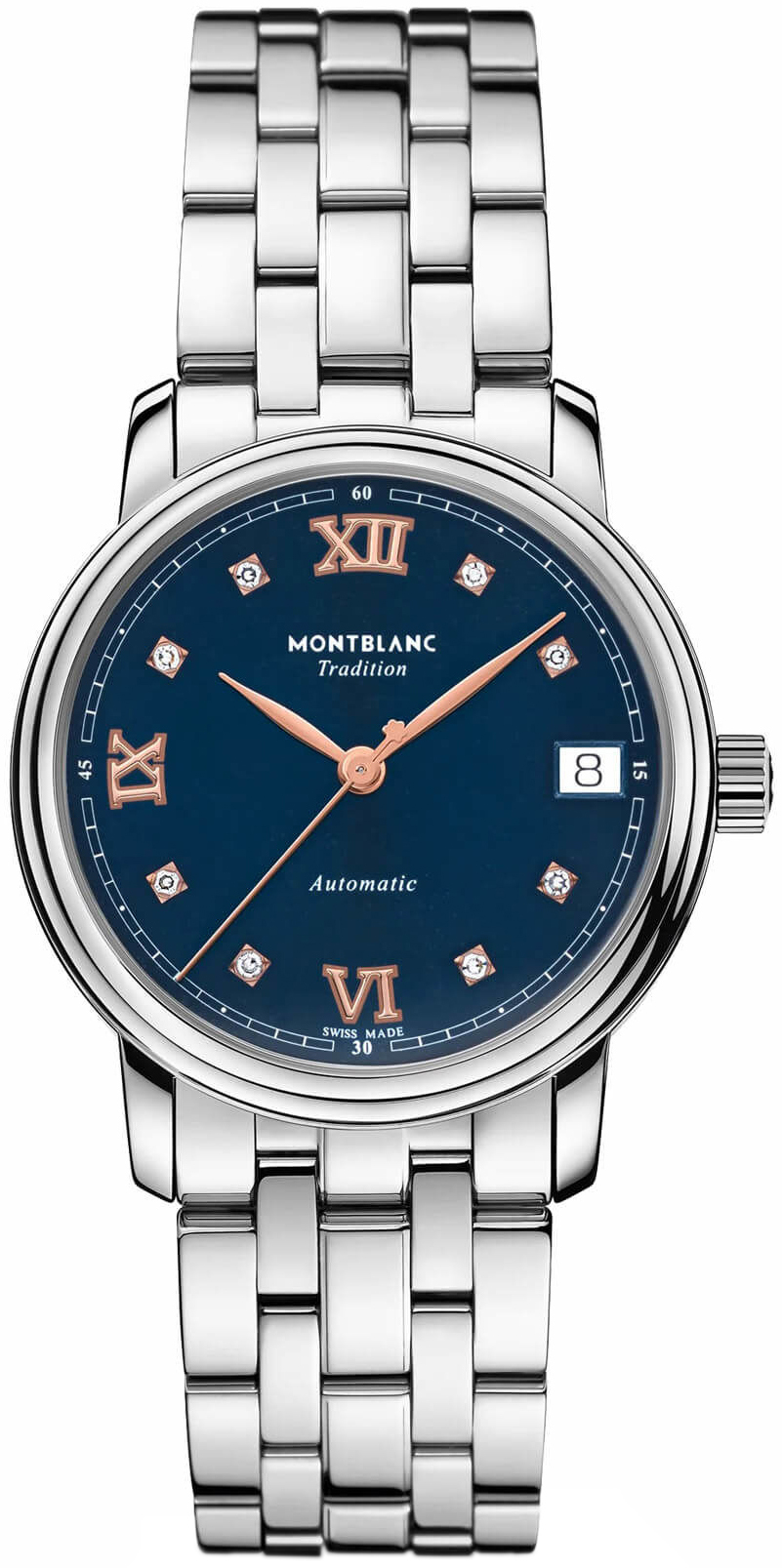 Montblanc Damklocka 129643 Tradition Blå/Stål Ø32 mm - Montblanc