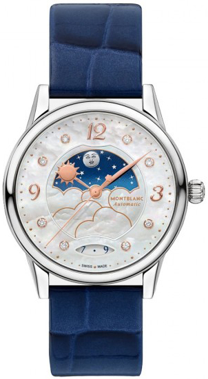 Montblanc Damklocka 129758 Boheme Vit/Läder Ø34 mm - Montblanc