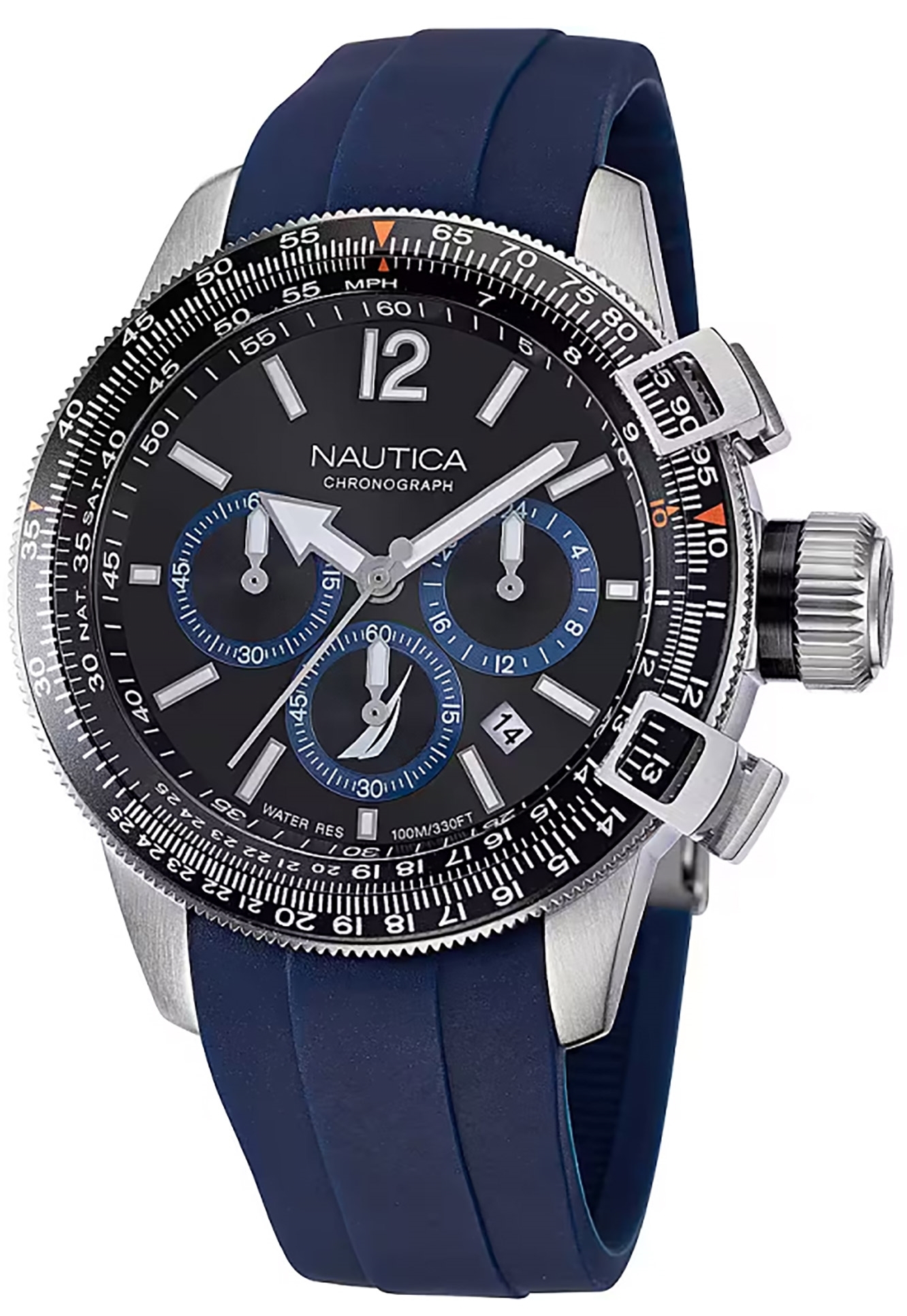 Nautica Herrklocka NAPBFF101 Classic Svart/Gummi Ø47 mm - Nautica