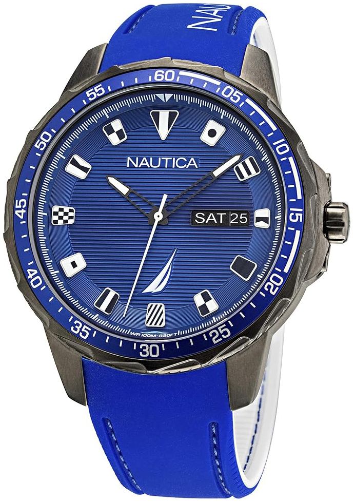 Nautica Herrklocka NAPCLF003 Coba Lake Blå/Gummi Ø48 mm - Nautica
