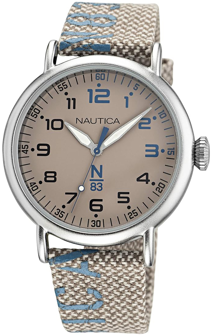 Nautica Herrklocka NAPLSF017 N83 Beige/Textil Ø40 mm - Nautica