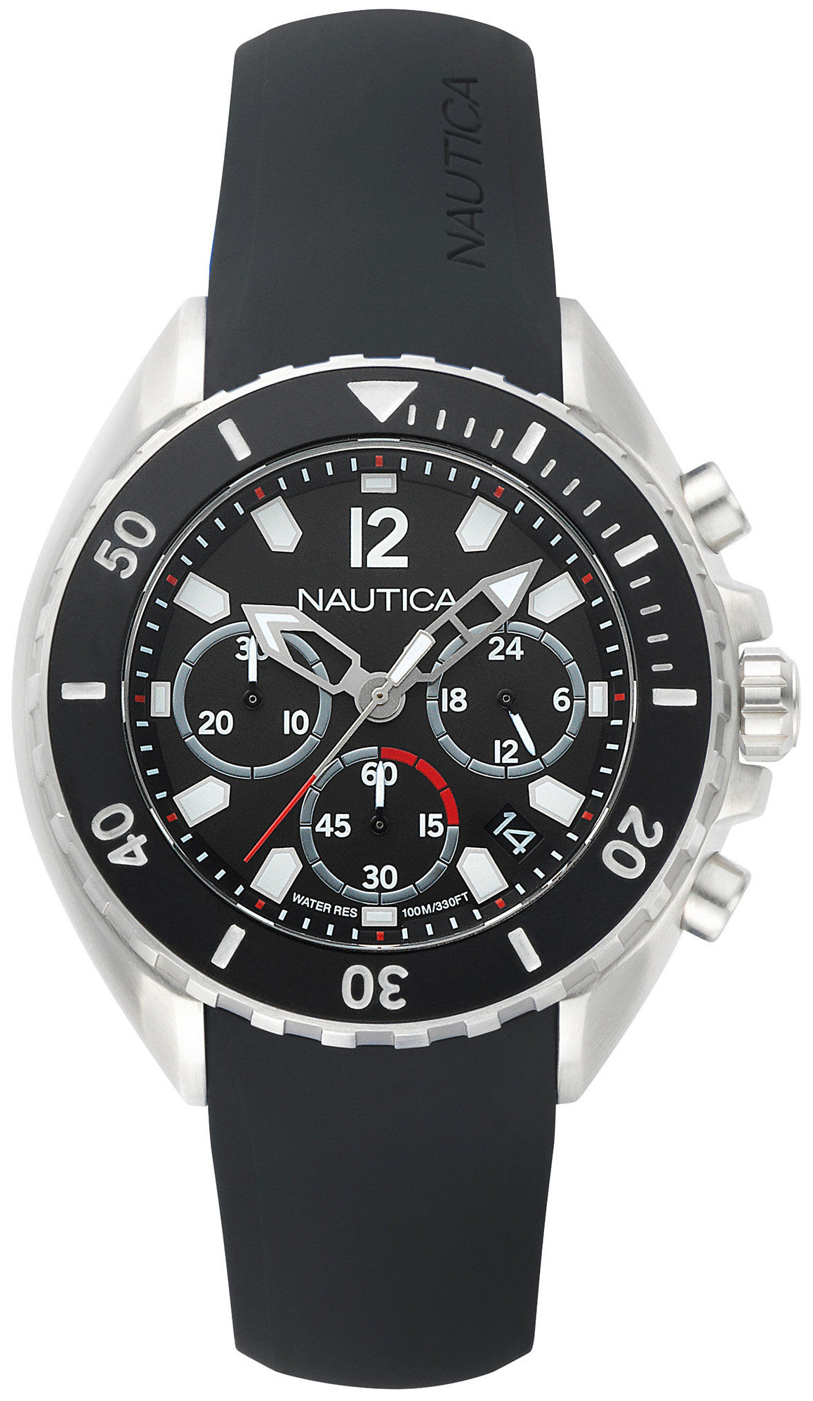 Nautica Herrklocka NAPNWP002 Svart/Gummi Ø44 mm